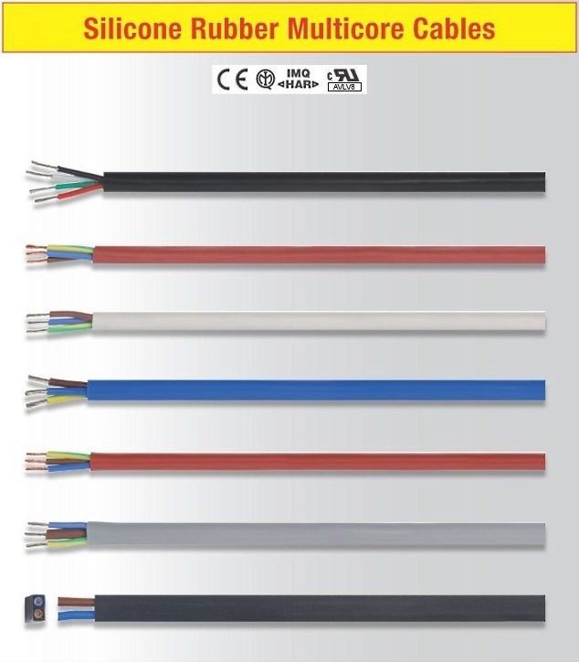 Silicone rubber multicore cables