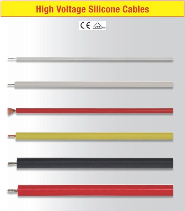 High voltage silicone cables