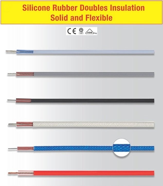 Silicone rubber double insulation solid and flexible